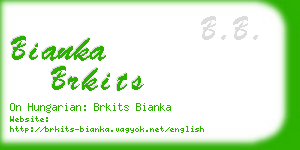 bianka brkits business card